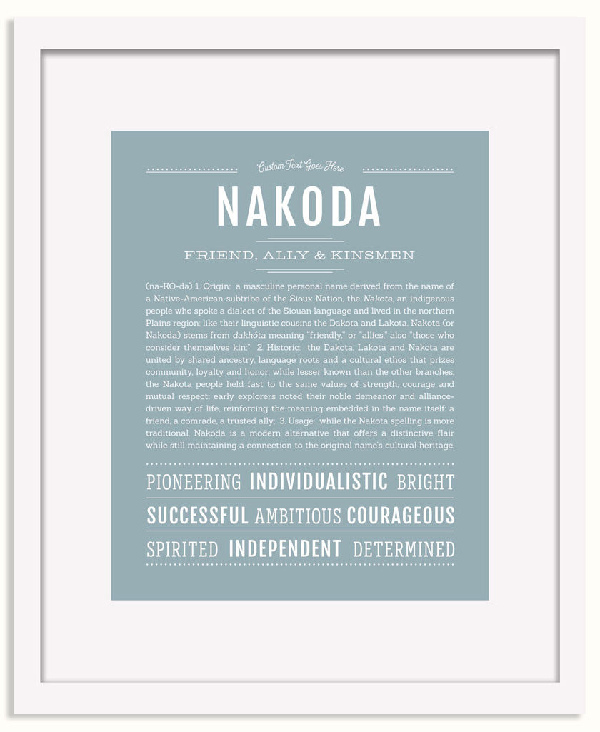 Frame Options | Powder Blue | White Frame, Matted
