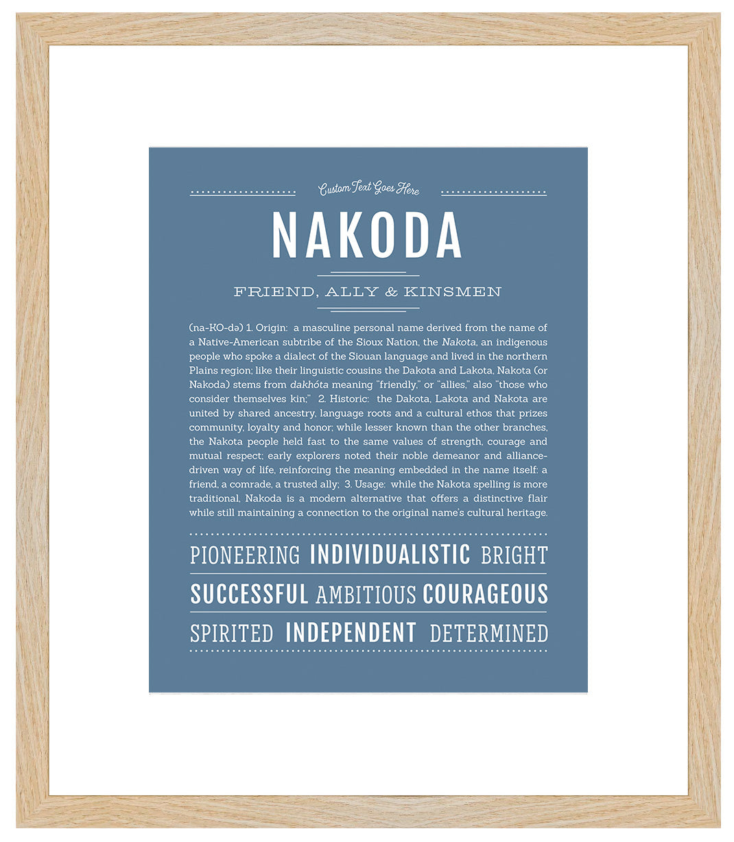 Frame Options | Steele Blue | Maple Frame, Matted