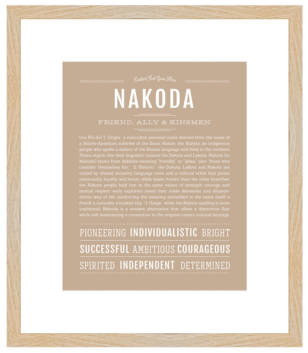 Frame Options | Tan | Maple Frame, Matted