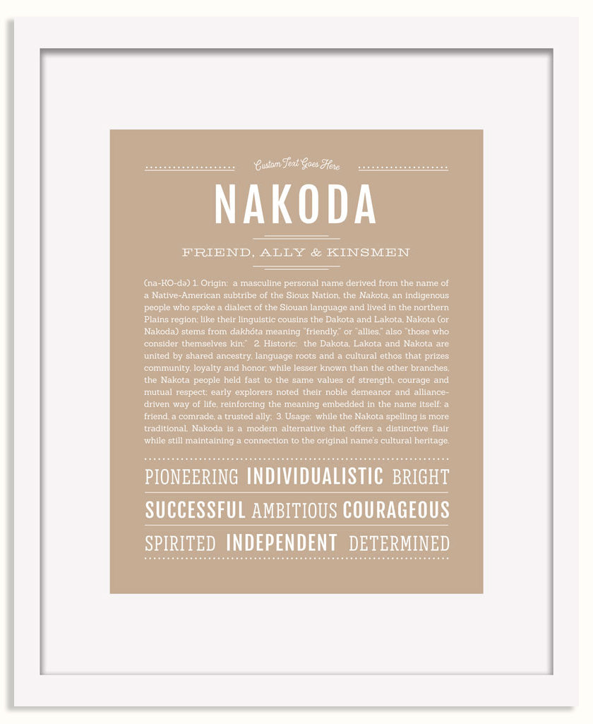 Frame Options | Tan | White Frame, Matted