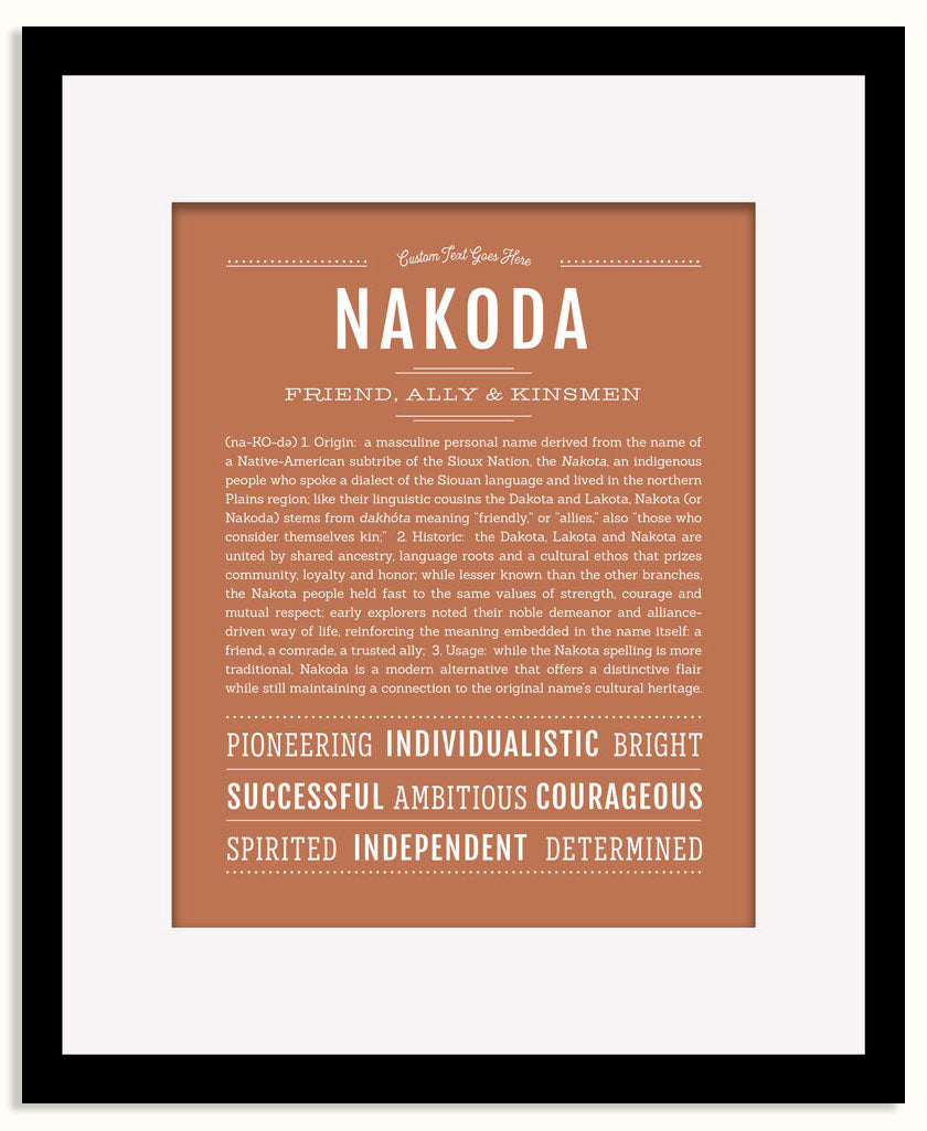 Frame Options | Terra Cotta | Black Frame, Matted