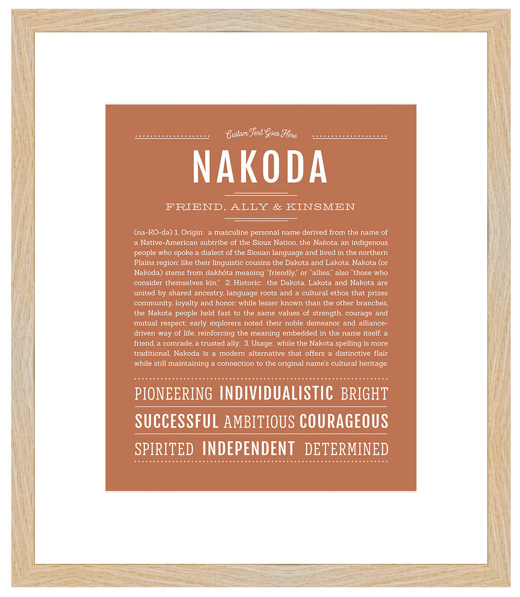 Frame Options | Terra Cotta | Maple Frame, Matted