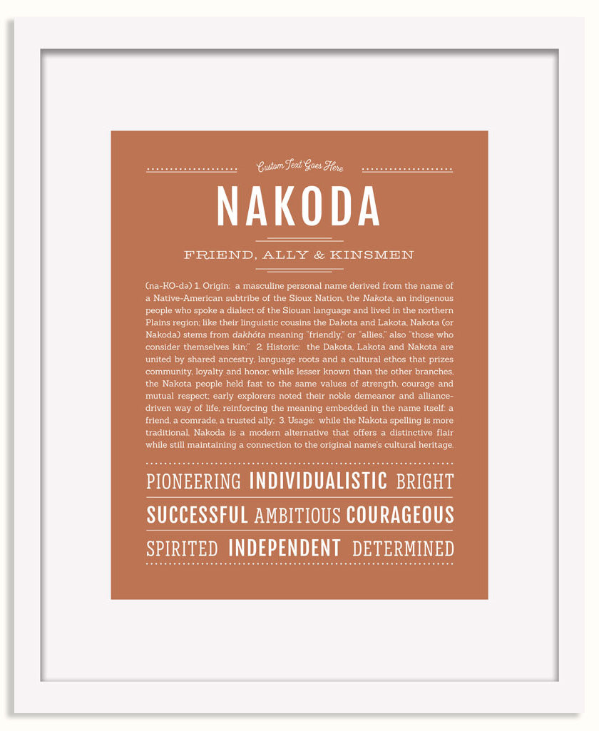 Frame Options | Terra Cotta | White Frame, Matted