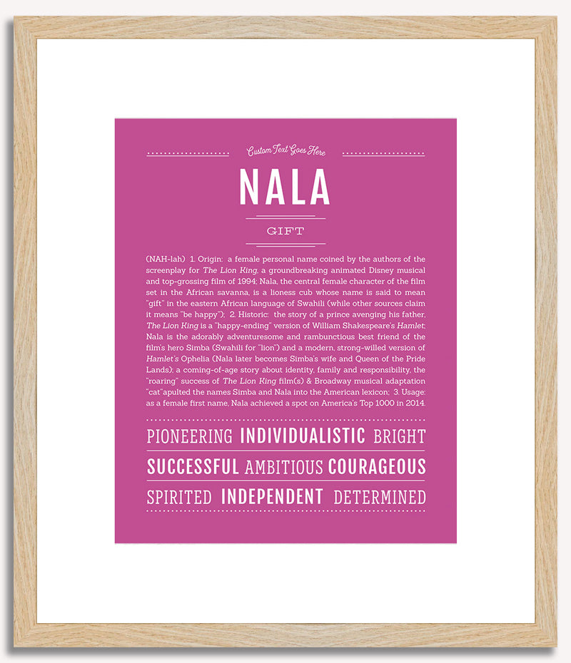 Nala | Name Art Print