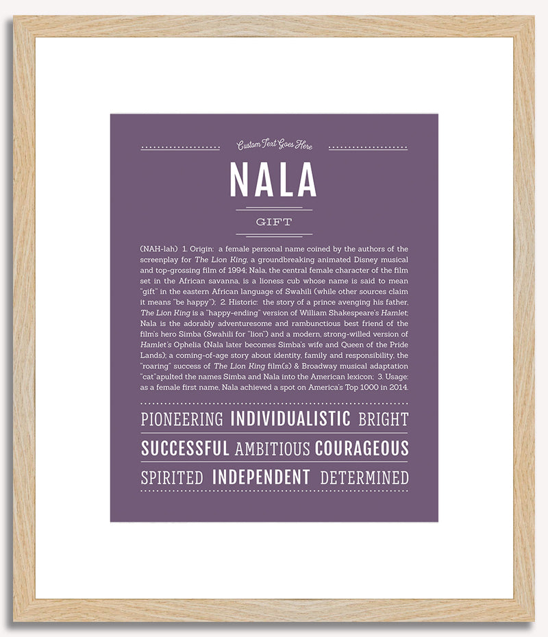 Nala | Name Art Print