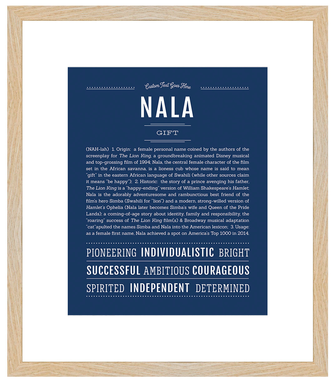 Nala | Name Art Print