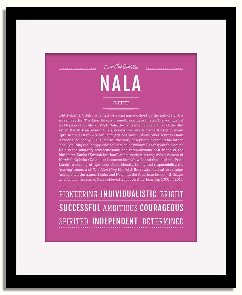 Frame Options | Dark Pink | Black Frame, Matted