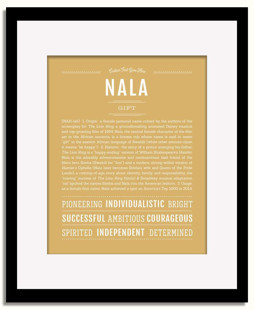 Frame Options | Matte Gold | Black Frame, Matted