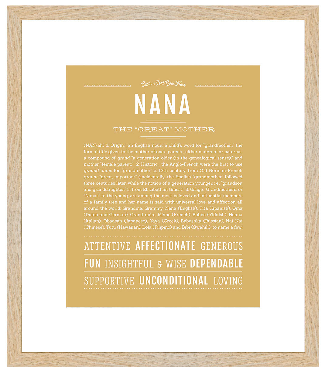 Nana | Name Art Print