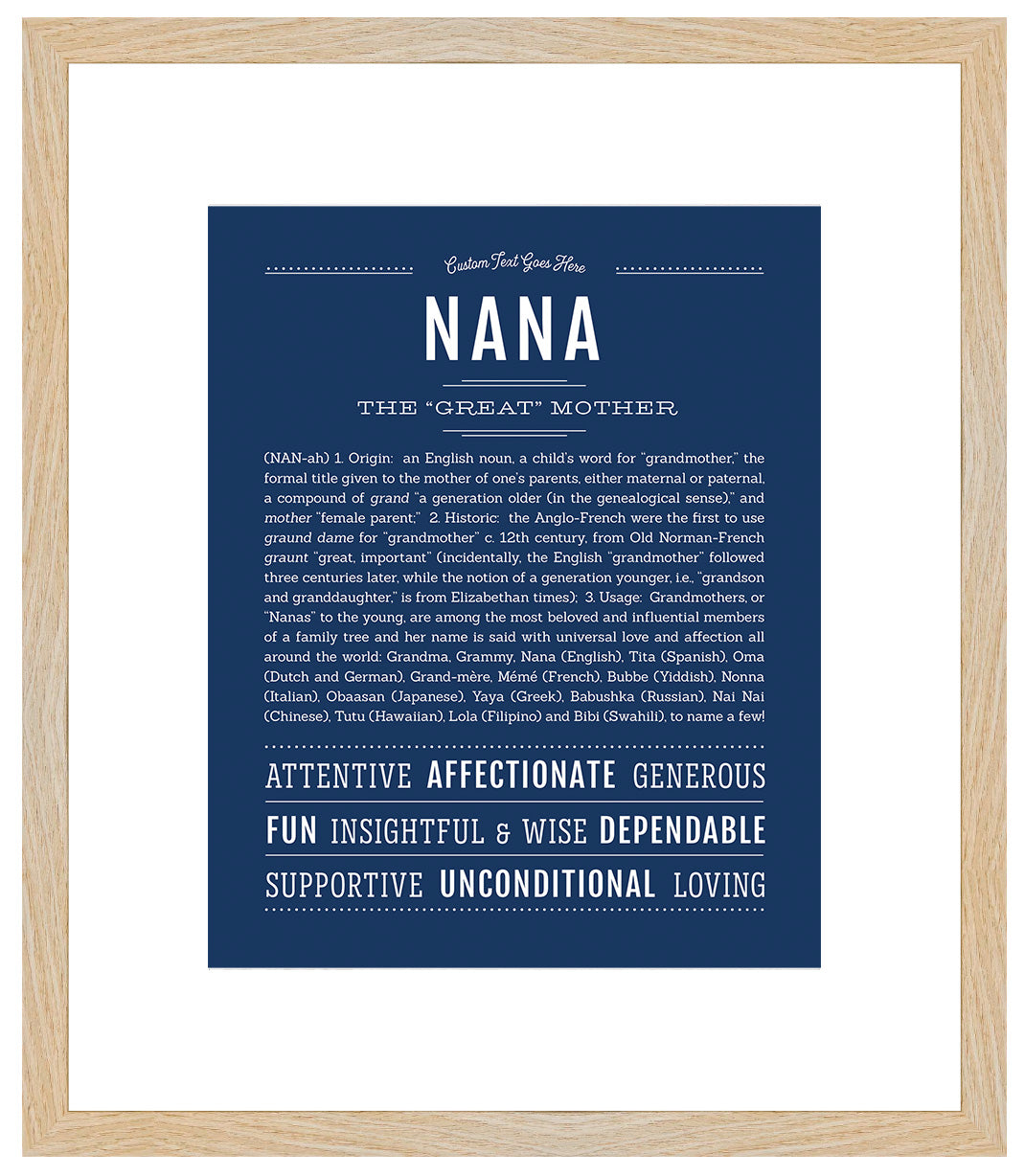 Nana | Name Art Print