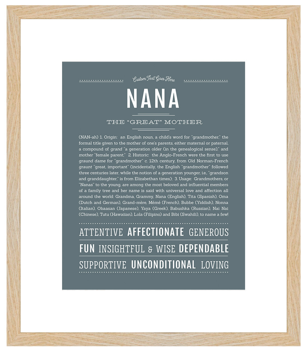 Nana | Name Art Print