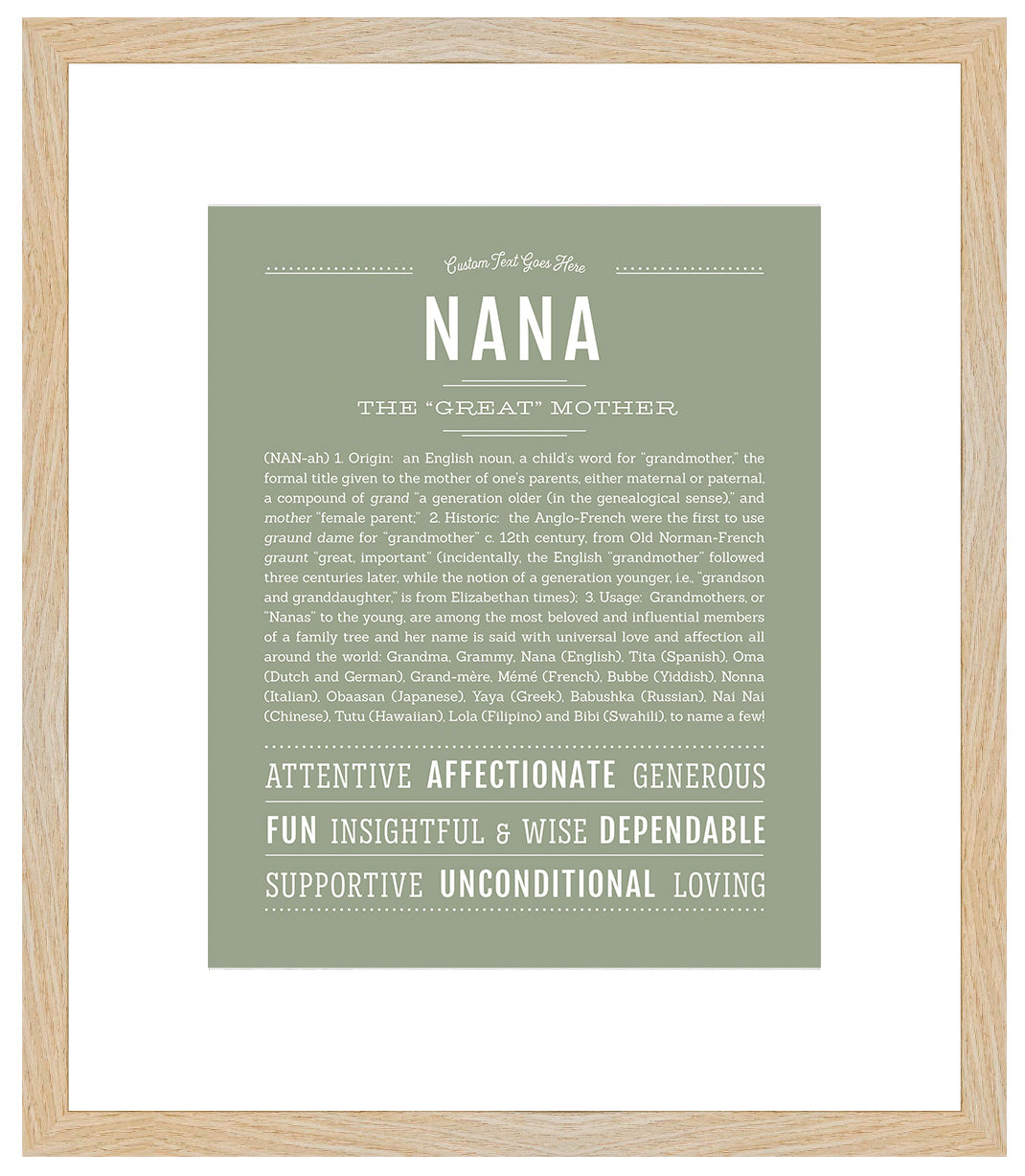 Nana | Name Art Print