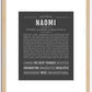 Naomi | Name Art Print