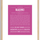 Naomi | Name Art Print