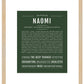 Naomi | Name Art Print