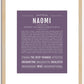 Naomi | Name Art Print