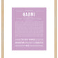 Naomi | Name Art Print