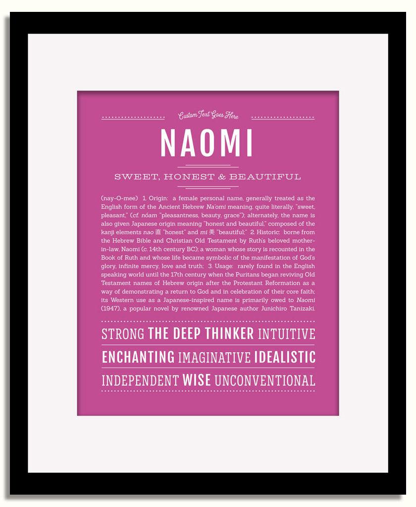 Frame Options | Dark Pink | Black Frame, Matted