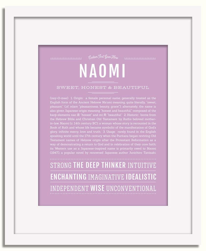 Frame Options | Lilac | White Frame, Matted