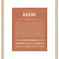 Naomi | Name Art Print