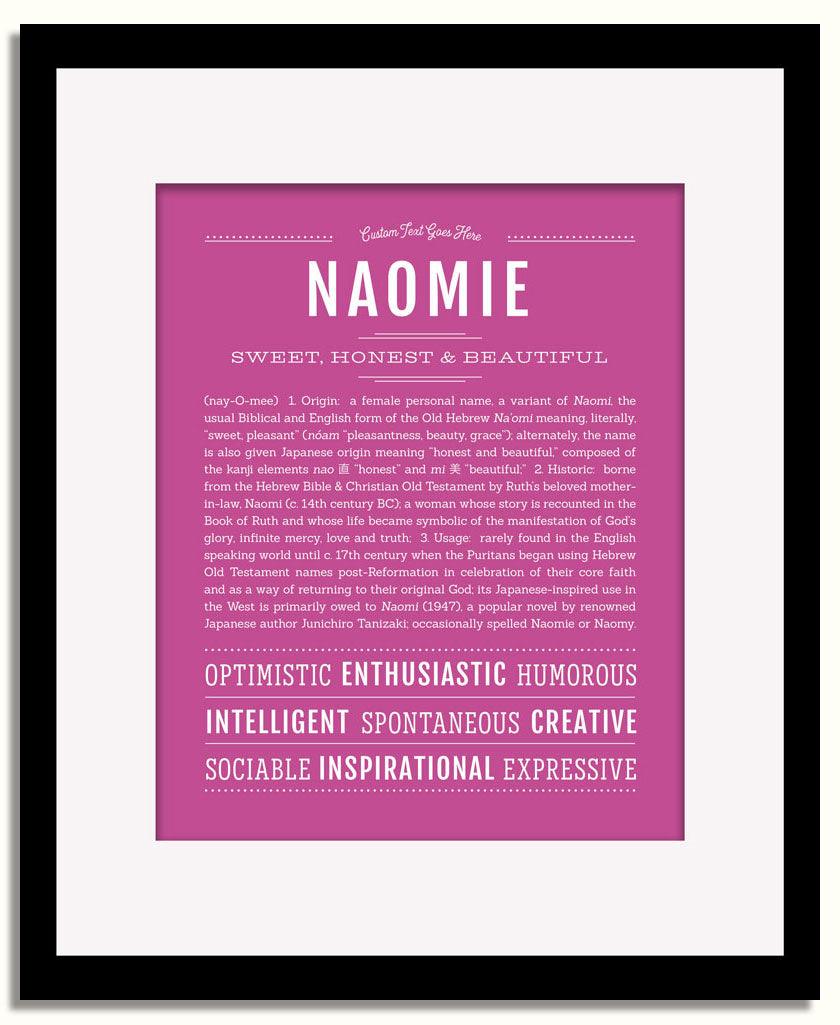 Frame Options | Dark Pink | Black Frame, Matted