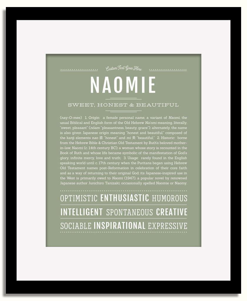 Frame Options | Sage | Black Frame, Matted