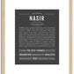 Nasir | Name Art Print