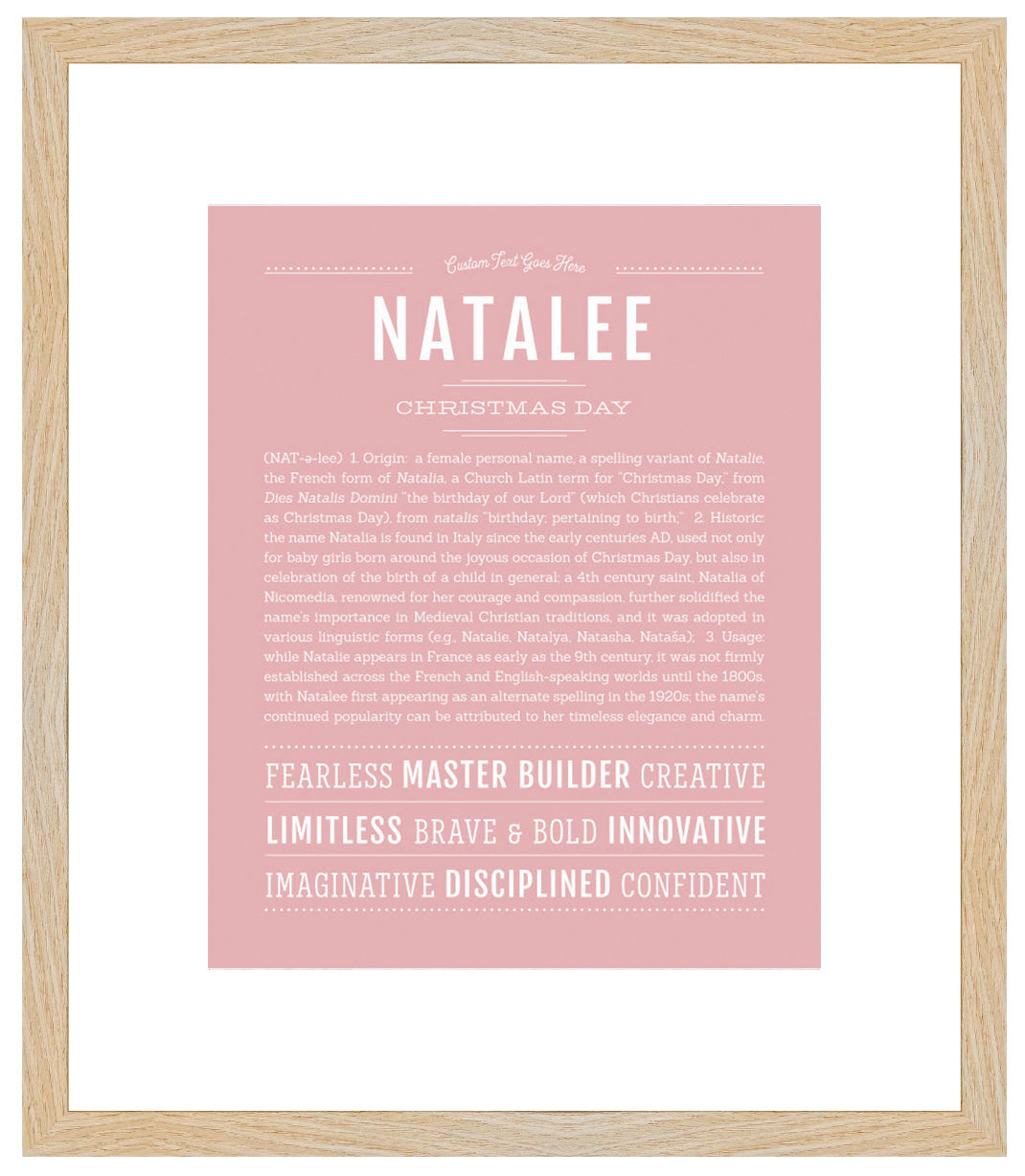 Frame Options | Dusty Rose | Maple Frame, Matted