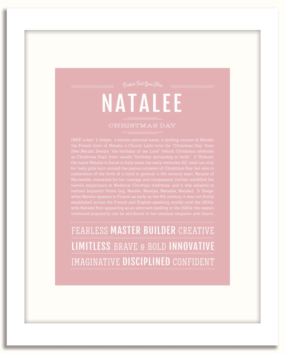 Frame Options | Dusty Rose | White Frame, Matted