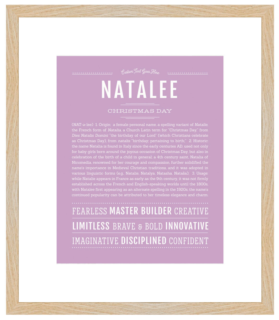 Frame Options | Lilac | Maple Frame, Matted