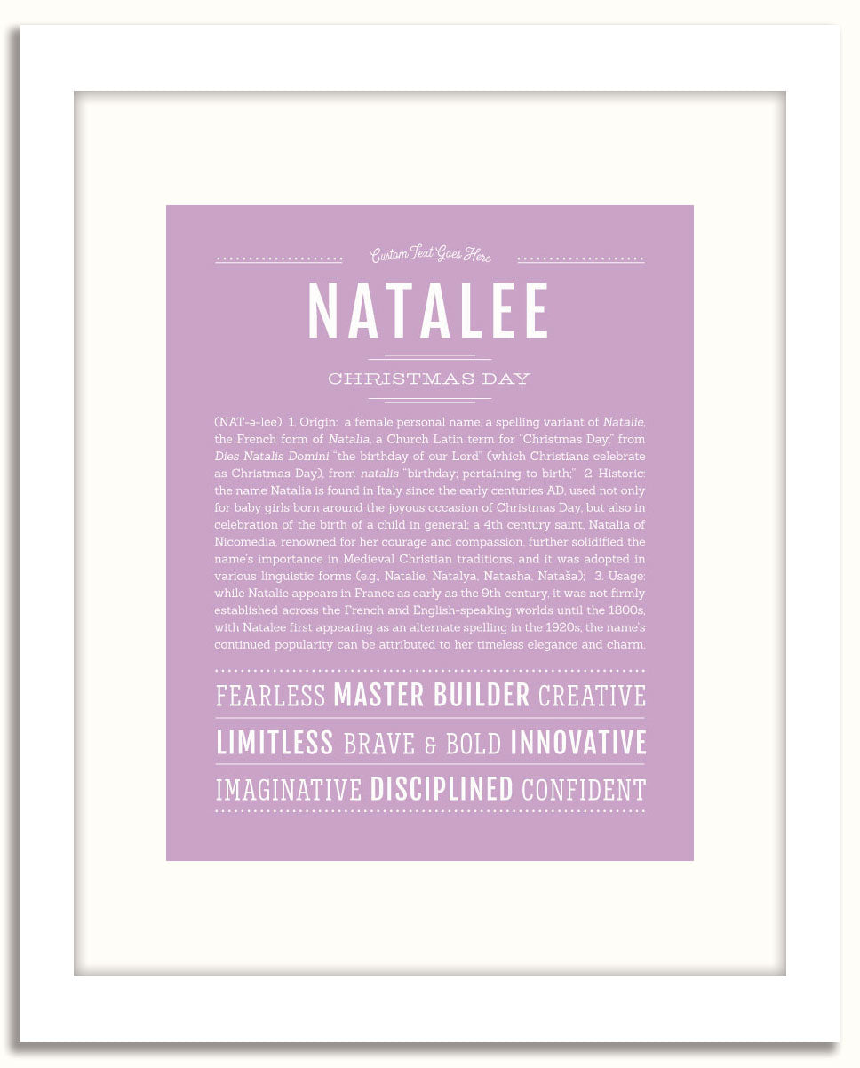 Frame Options | Lilac | White Frame, Matted