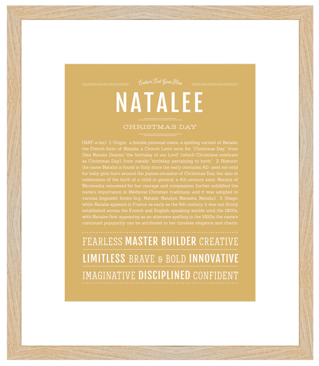 Frame Options | Matte Gold | Maple Frame, Matted