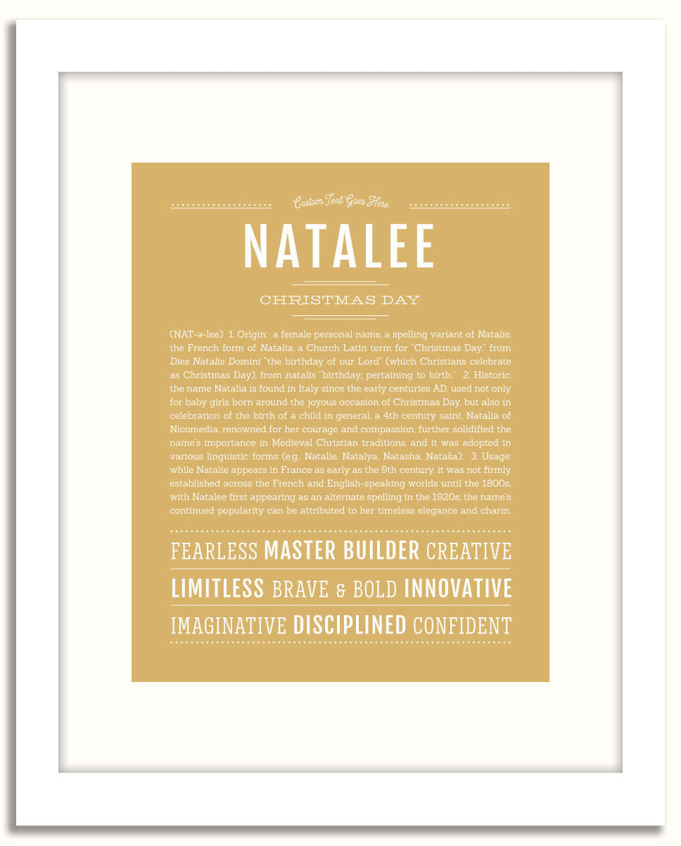 Frame Options | Matte Gold | White Frame, Matted