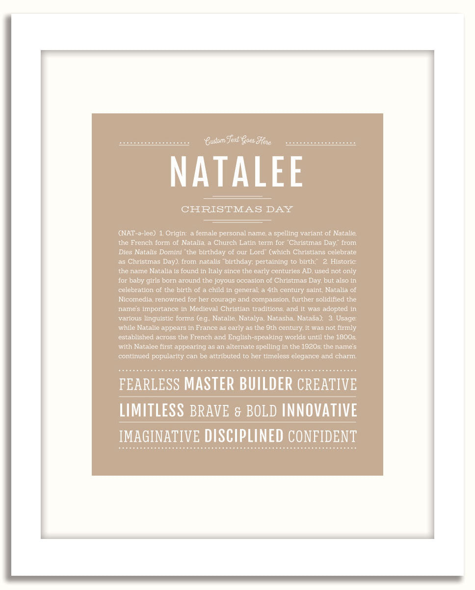 Frame Options | Tan | White Frame, Matted