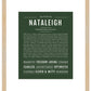 Nataleigh | Name Art Print