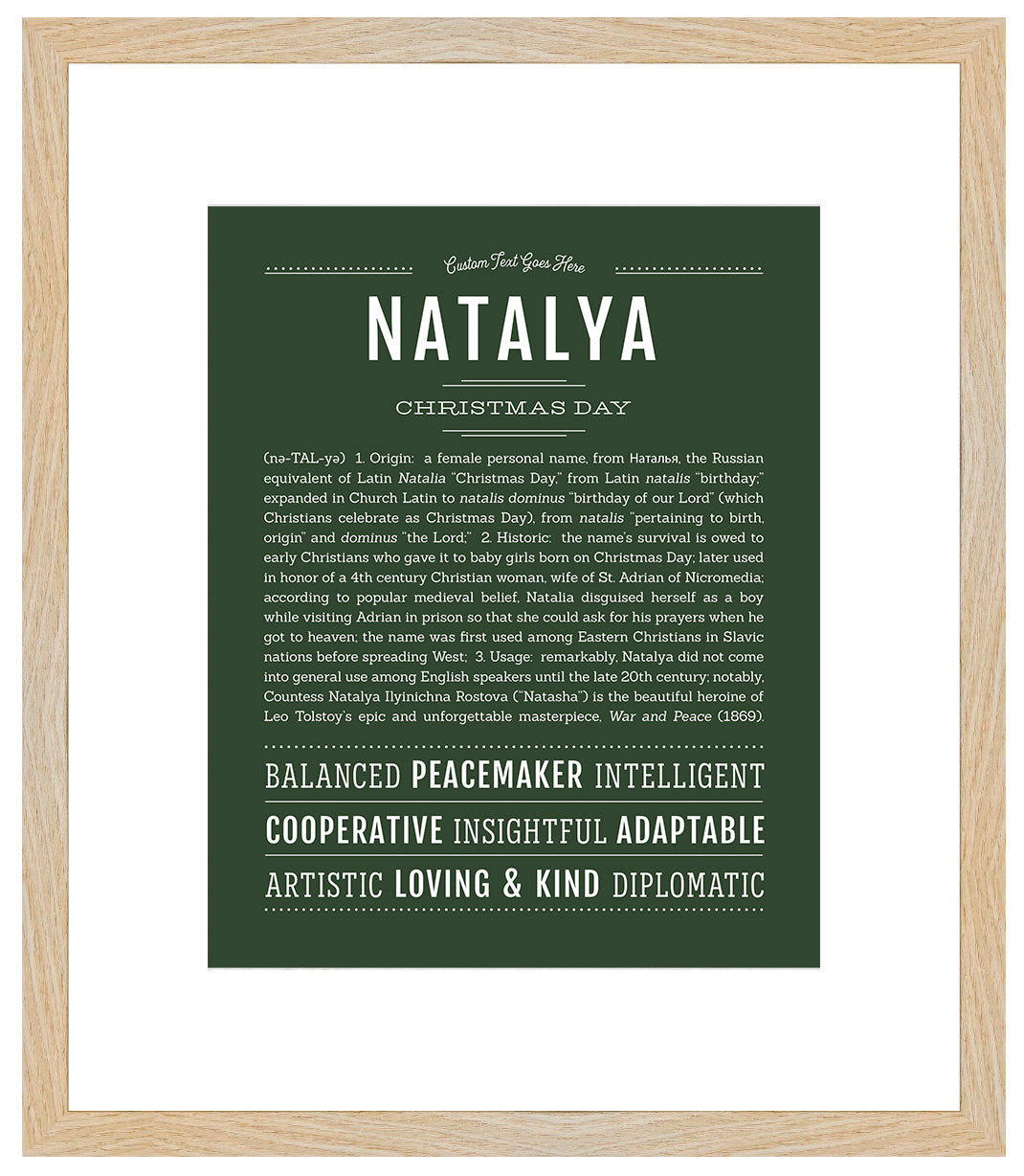 Natalya | Name Art Print