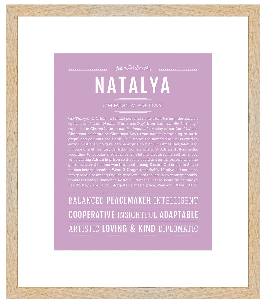 Natalya | Name Art Print