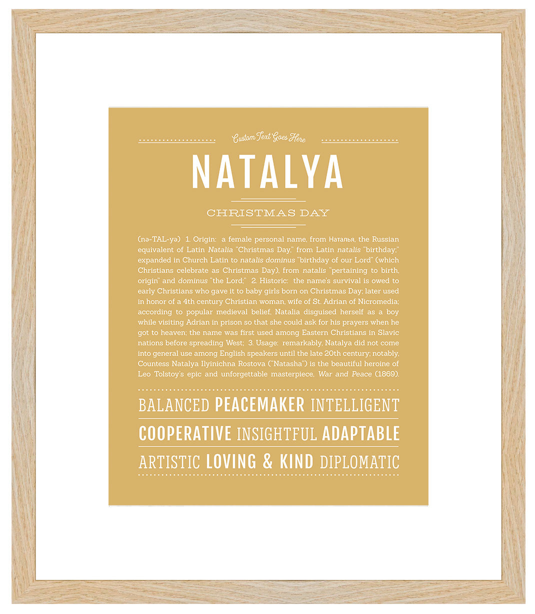 Natalya | Name Art Print