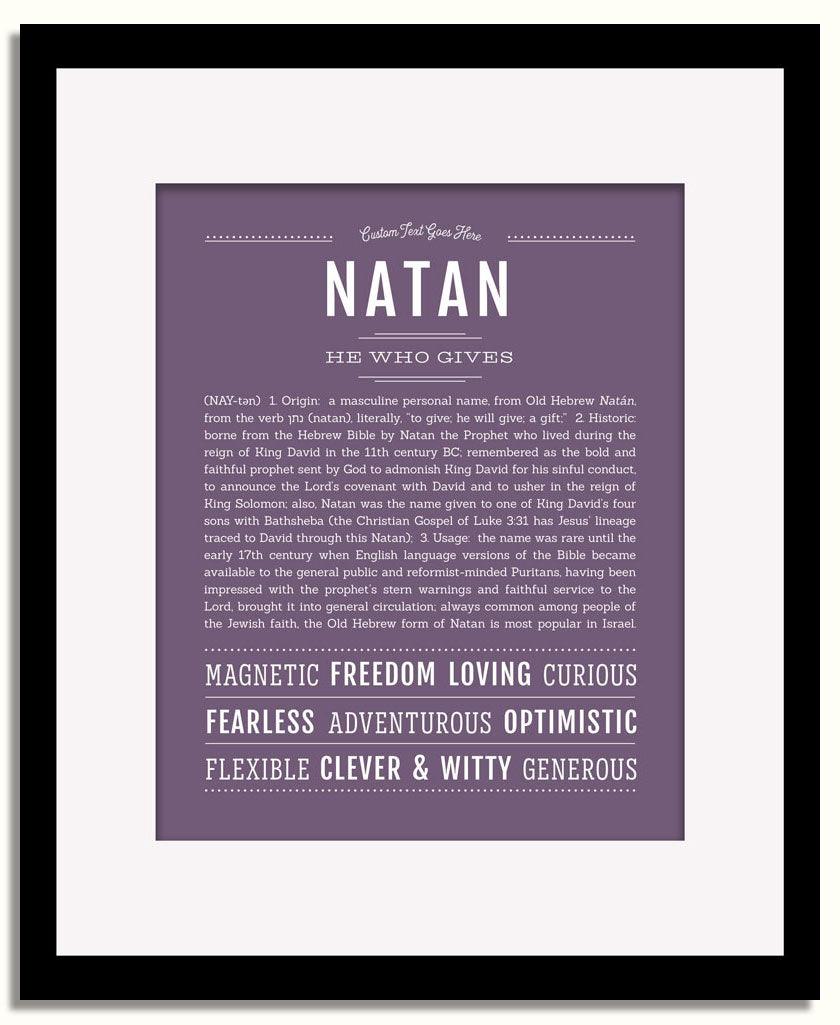 Frame Options | Deep Purple | Black Frame, Matted