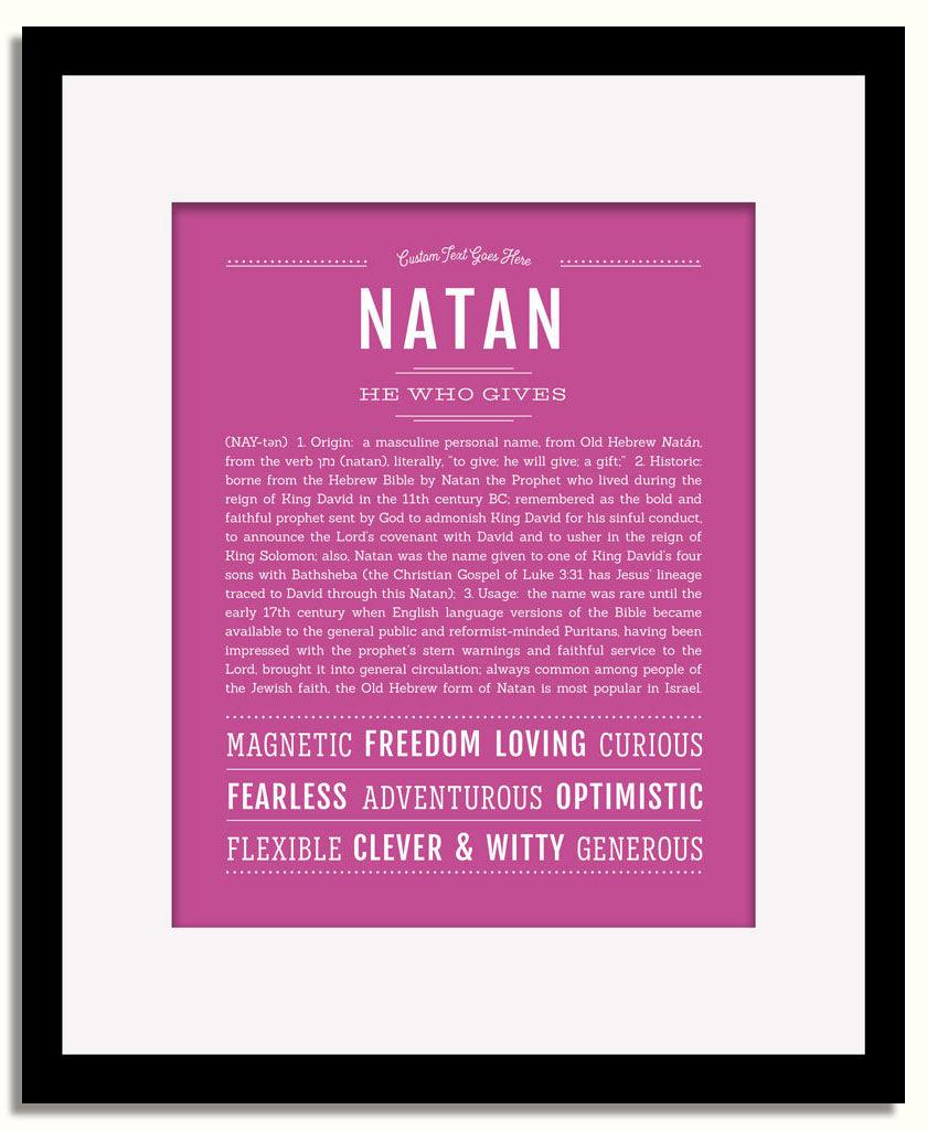 Frame Options | Dark Pink | Black Frame, Matted