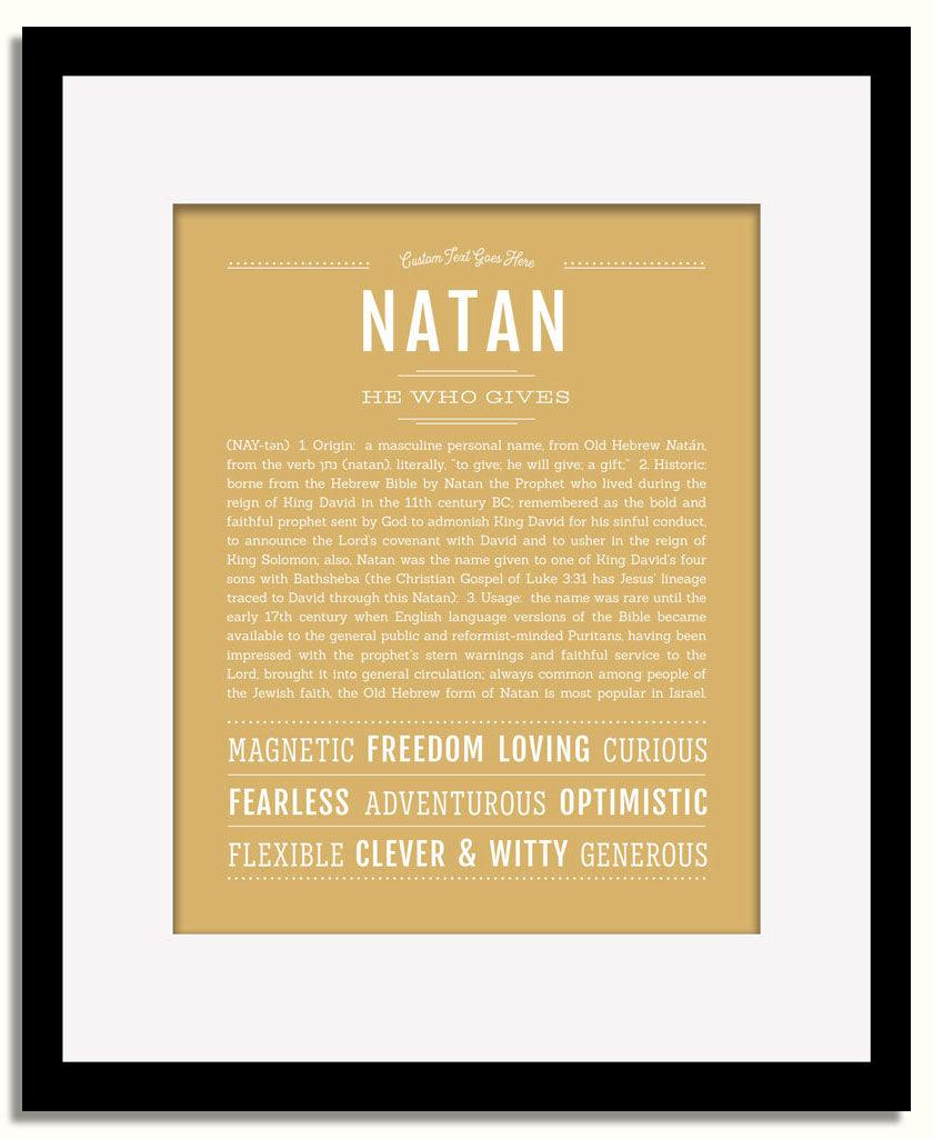 Frame Options | Matte Gold | Black Frame, Matted