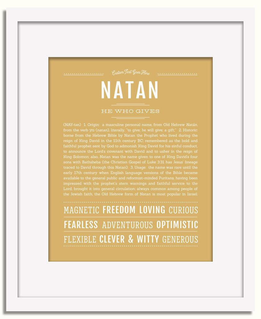 Frame Options | Matte Gold | White Frame, Matted