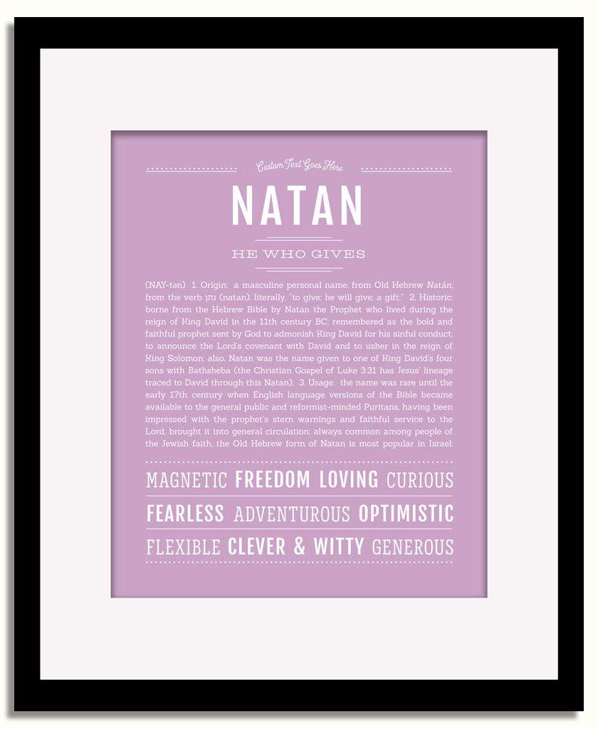 Frame Options | Lilac | Black Frame, Matted