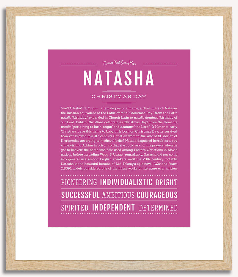 Natasha | Name Art Print