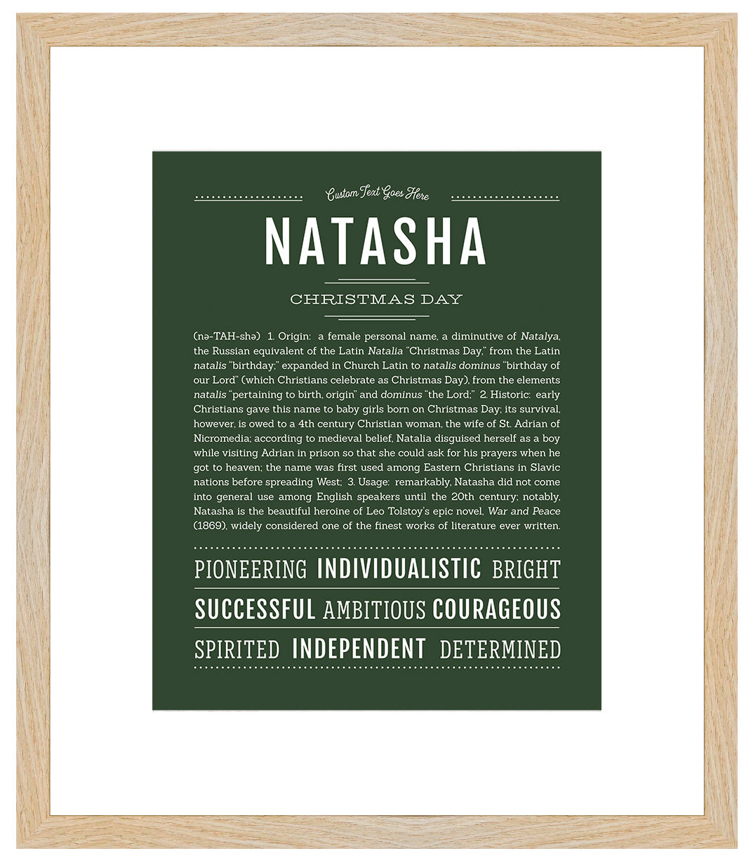 Natasha | Name Art Print