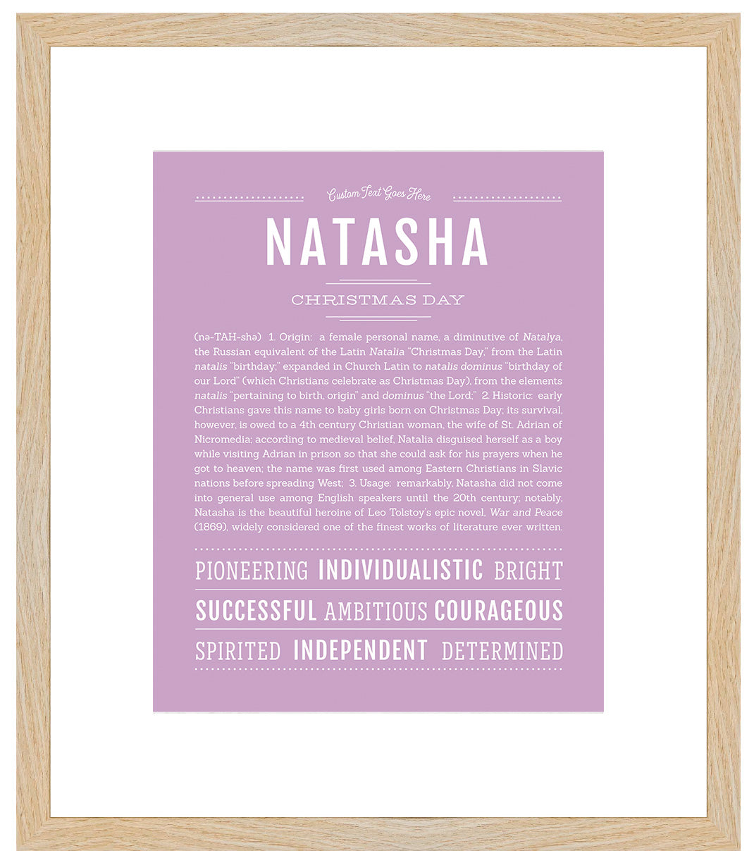 Natasha | Name Art Print