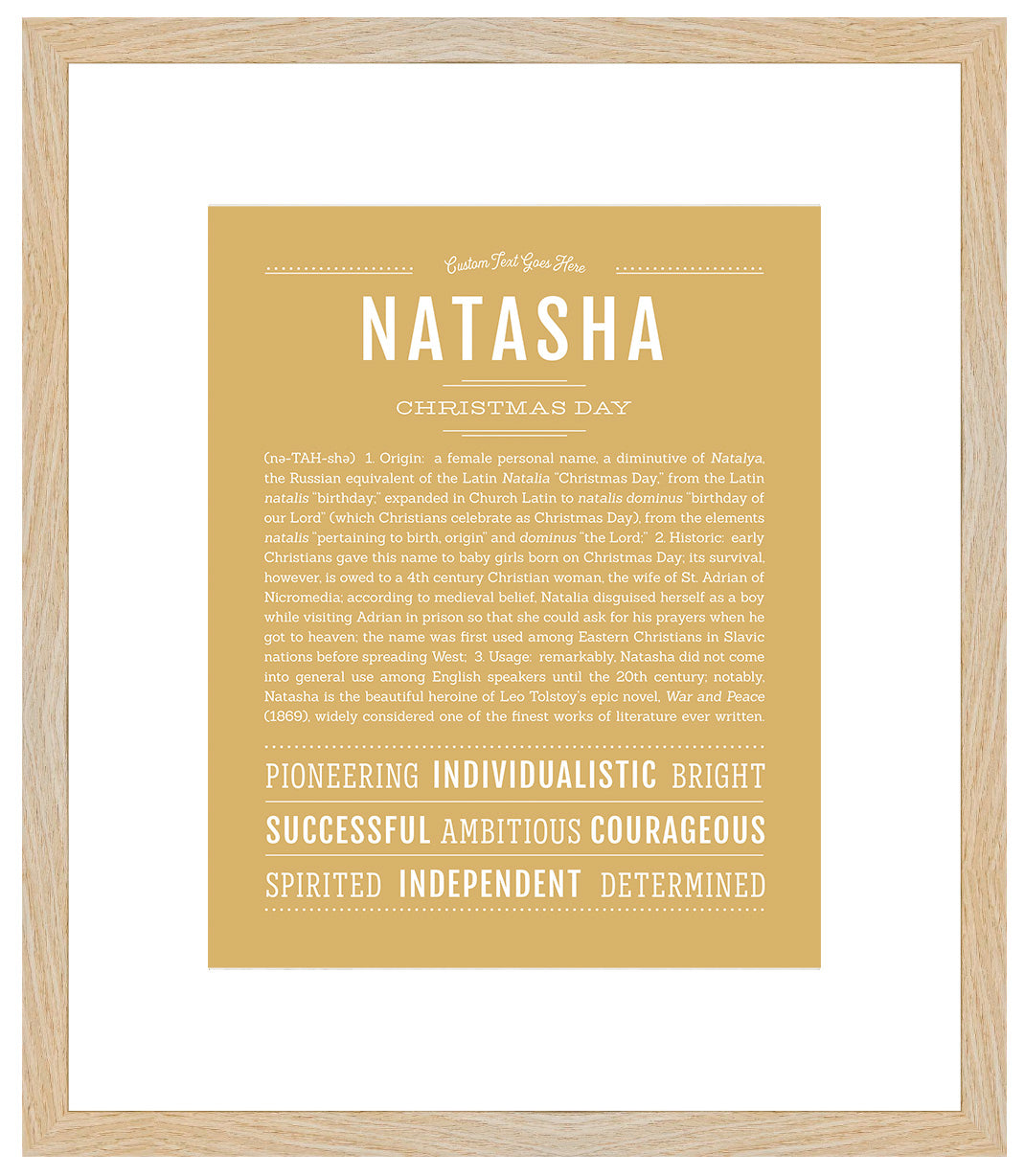 Natasha | Name Art Print