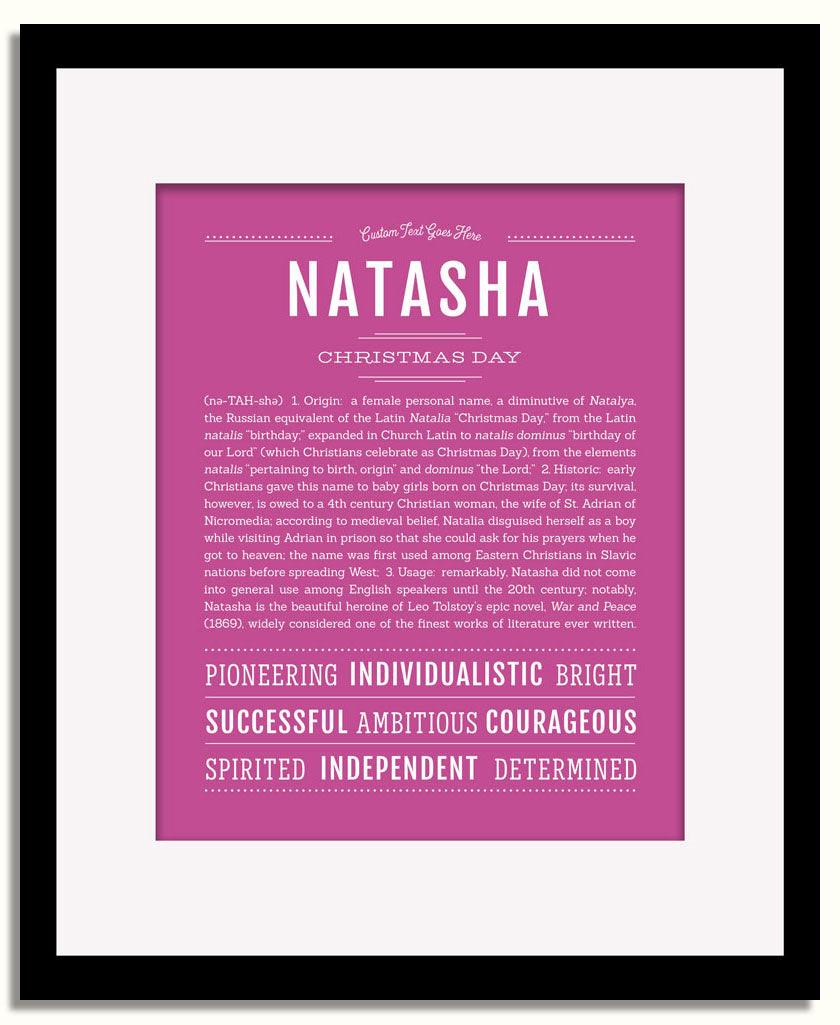 Frame Options | Dark Pink | Black Frame, Matted