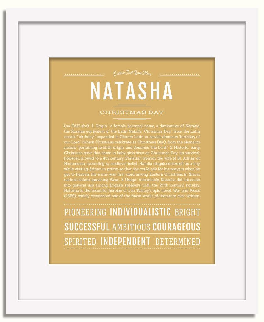 Frame Options | Matte Gold | White Frame, Matted