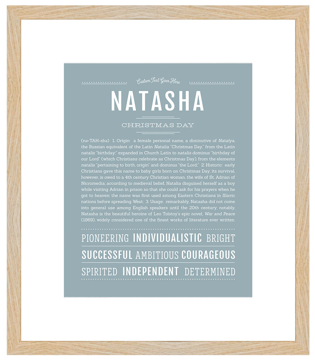 Natasha | Name Art Print